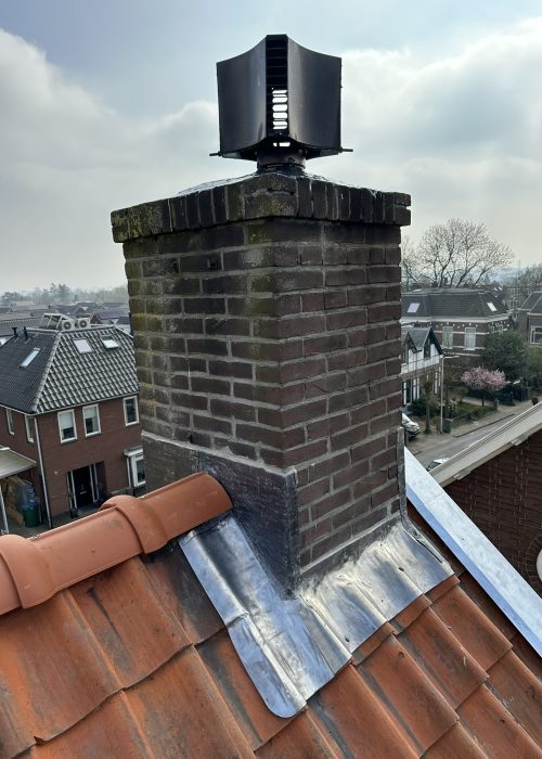 Loodslabbe schoorsteen vernieuwen